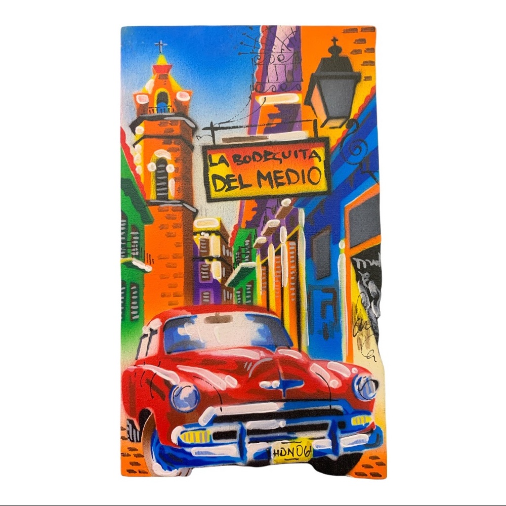 NEW - Handpainted on Canvas - Havana, Cuba 6” x 10”